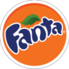 Fanta orange color type logo design