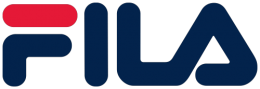 Fila black color type logo design