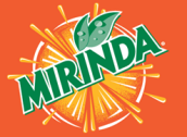 Mirinda orange color type logo design