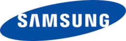Samsung blue color type logo design