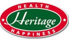Heritage green color type logo design
